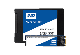 WD Blue™ 3D, 2 TB SSD, NAND Flash, 2.5 Zoll, intern WD Blue™ 3D, 2 TB SSD, NAND Flash, 2.5 Zoll, intern