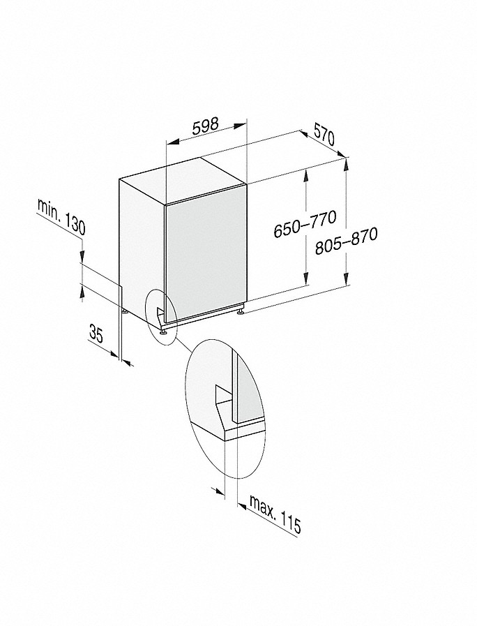 MIELE G 7560 SCVi AutoDos Geschirrspüler (vollintegrierbar, 598 mm breit, 41 dB (A), C)