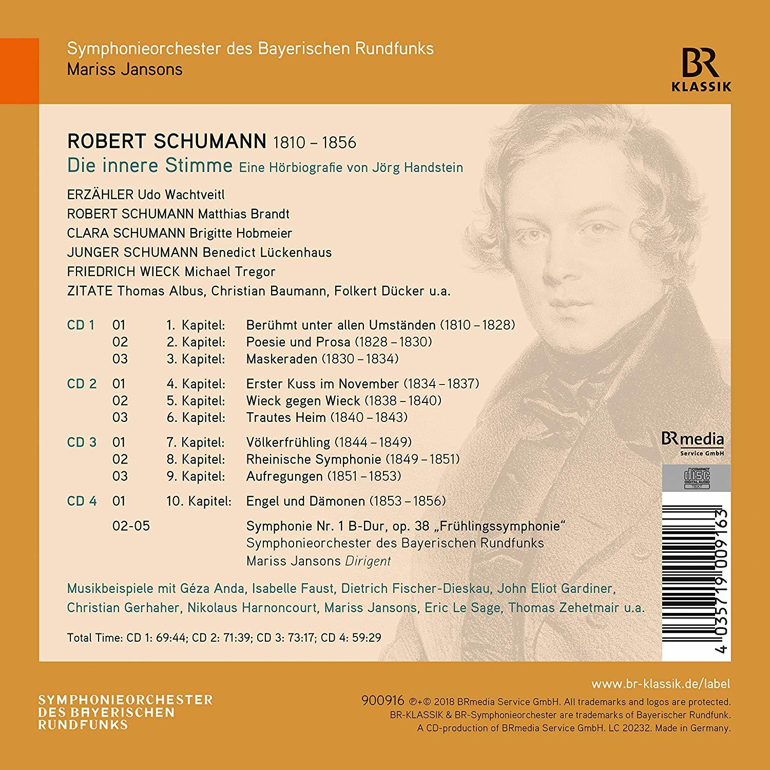 CD-Cover mit Text über Robert Schumann und das Symphonieorchester des Bayerischen Rundfunks.