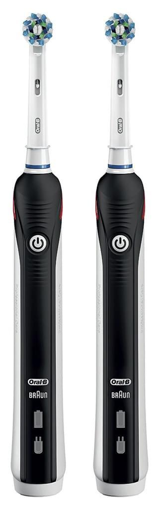 Cepillo eléctrico - Oral-B PRO 2900 Duplo, 2 modos, Limpieza 3D, Recargable, 2 cepillos, Negro