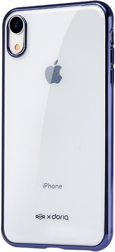 X-DORIA iPhone XS/X ultravékony áttetsző szilikon kék tok (3X2C3206B)