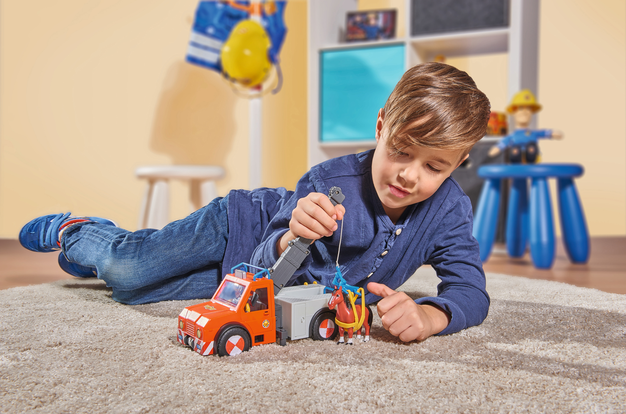 SIMBA TOYS Sam Phoenix mit Figur und Pferd Spielzeugauto