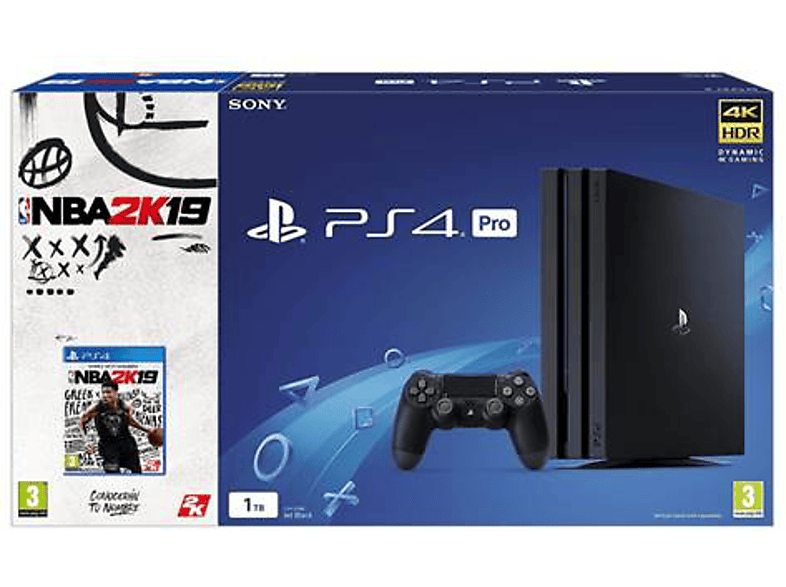 Consola Playstation 4 SONY PS4 PRO 4K 1TB Negra con mando