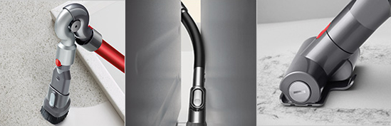 DYSON V8 Total Clean - Steelstofzuiger incl. kruimelzuiger - Accuduur 40 min - Max zuigvermogen 115 W - Rood