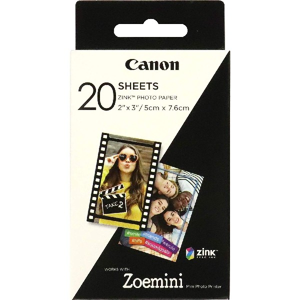 Papel Canon 3214c002aa impresora zoemini zp2030 para 123 20 hojas adhesivo zink mini q2510a 2357.6c de pack sc uds pv123