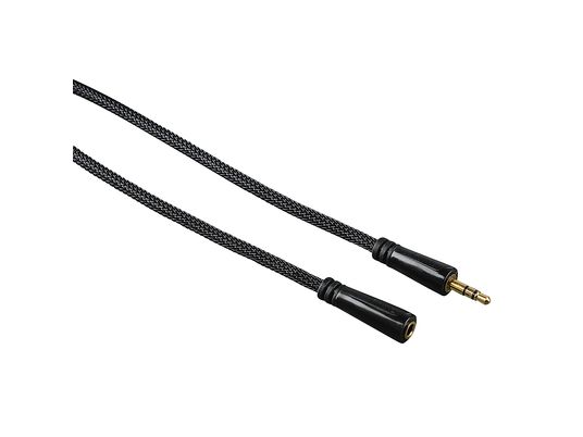 HAMA 3.5-mm-Klinkenkupplung/3.5-mm-Klinkenstecker - Audio-Verlängerungskabel (Schwarz)