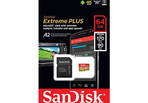 SANDISK MicroSD Extreme Plus 64GB 170MB