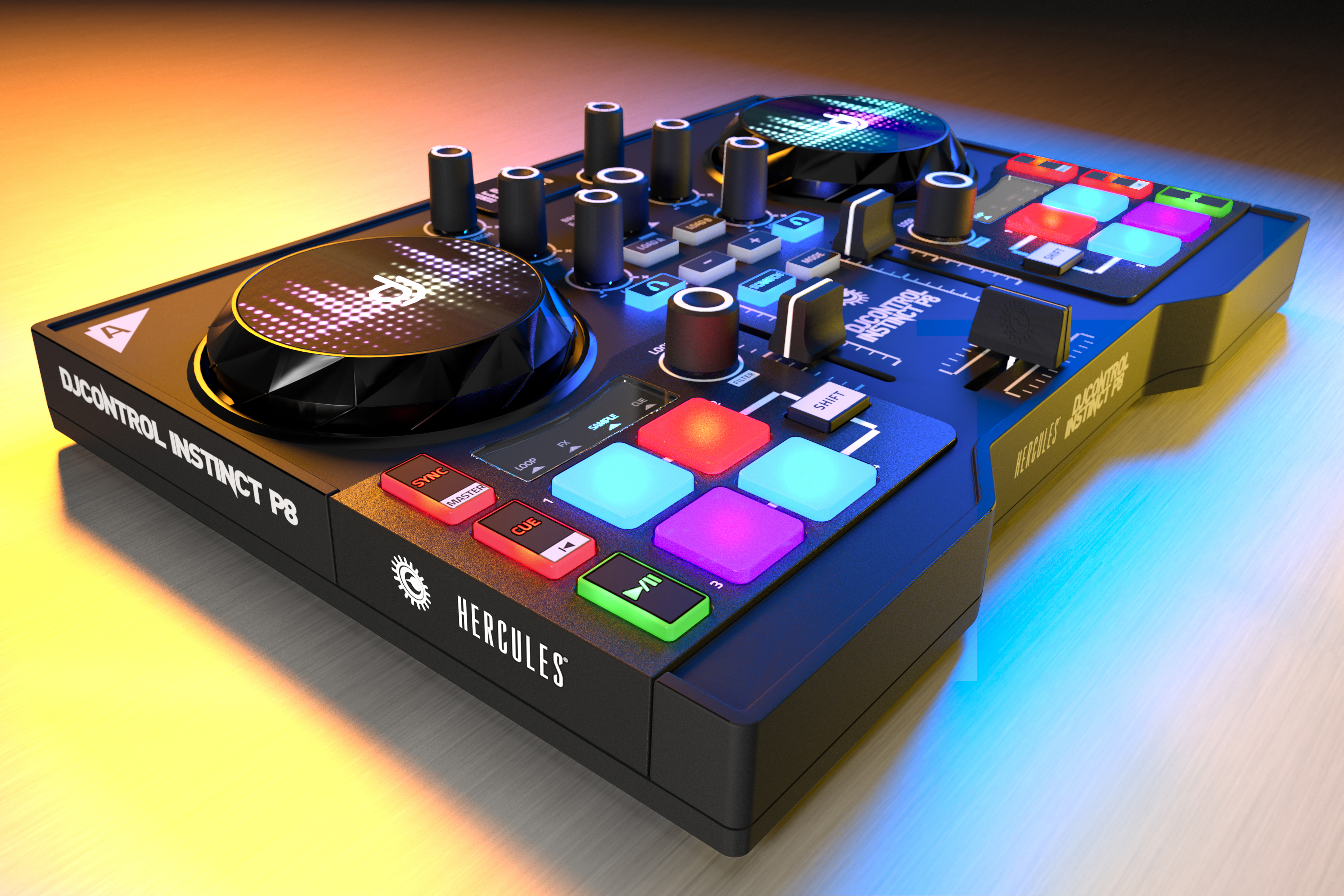HERCULES DJ Control Instinct 2-Deck DJ Controller, Schwarz