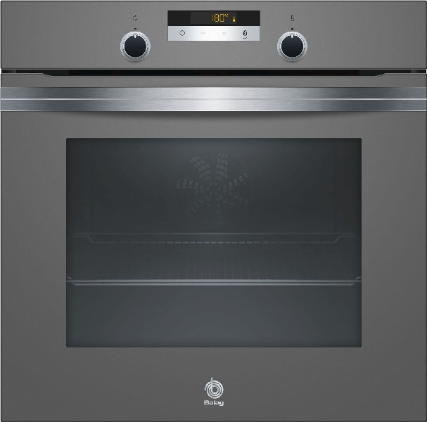 Horno Balay 3hb5848a0 cristal gris antracita multifunción 71 auto chef 71l pirolitico abatible serie 7 funciones multifuncion encastrable 60 cm ap pirolisis y aqualisis independiente crital 59.4 hidro 3600w 3600