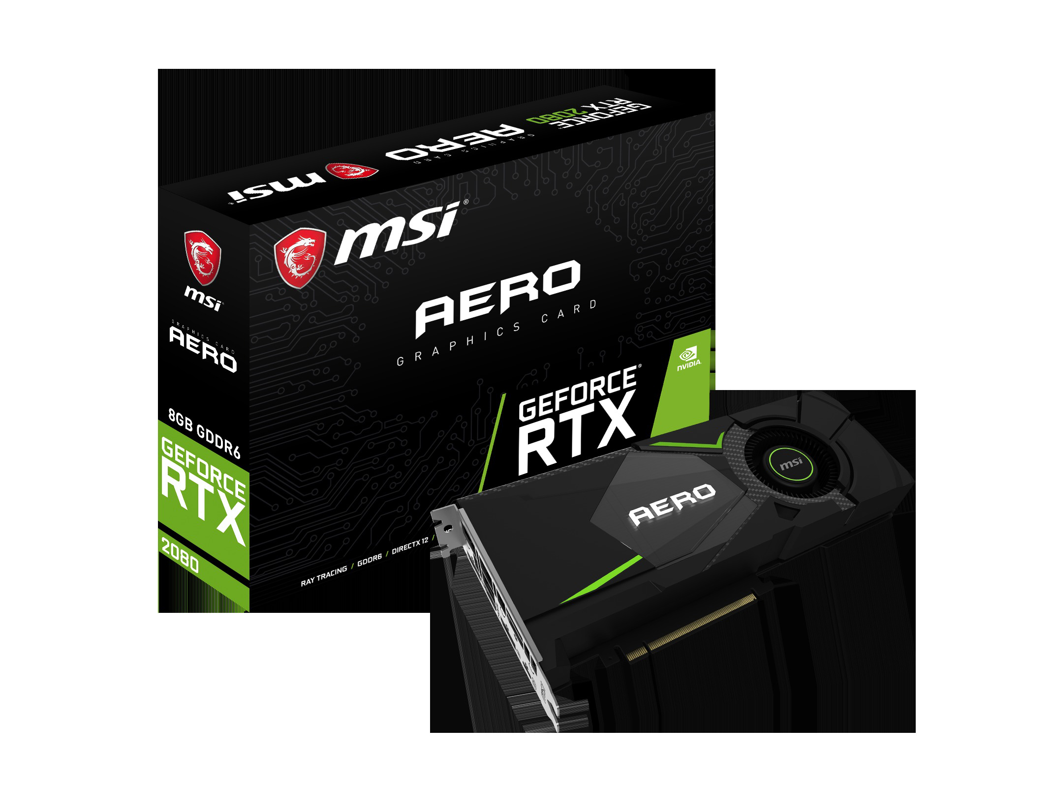 MSI GeForce RTX™ 2080 Aero 8GB (V372-001R) (NVIDIA, Grafikkarte)