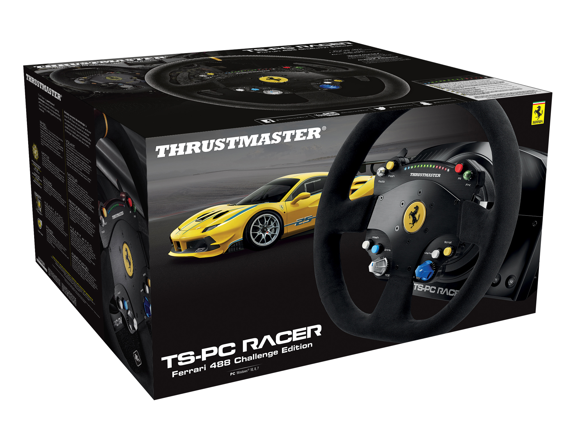 Box des TS-PC RACER Ferrari 488 Challenge Edition Rennlenkrads.