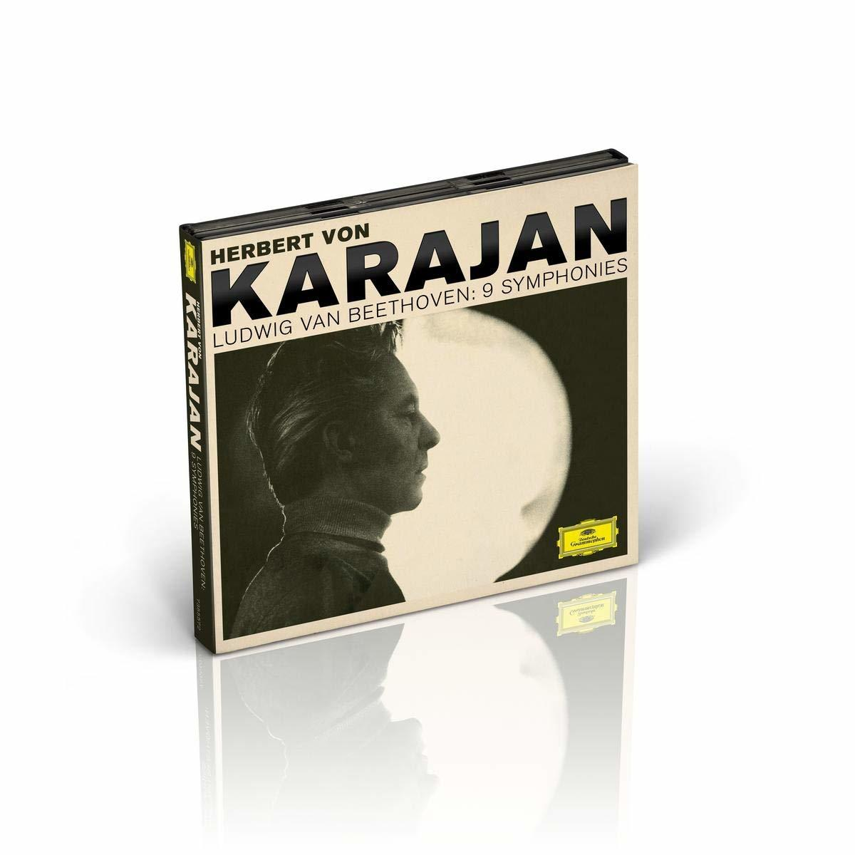 Box-Set von Ludwig van Beethoven: 9 Symphonien von Herbert von Karajan, auf Weiß.