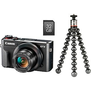 CANON Compact Camera PowerShot G7 X Mark II + Tripod + 32GB SD-kaart Wi-Fi (1066C037AA)