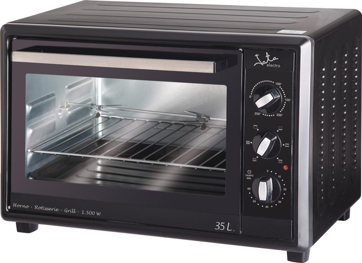 Mini horno - Jata HN535A Potencia 1500W, Capacidad 35L, Temporizador de 60min, Termostato regulable