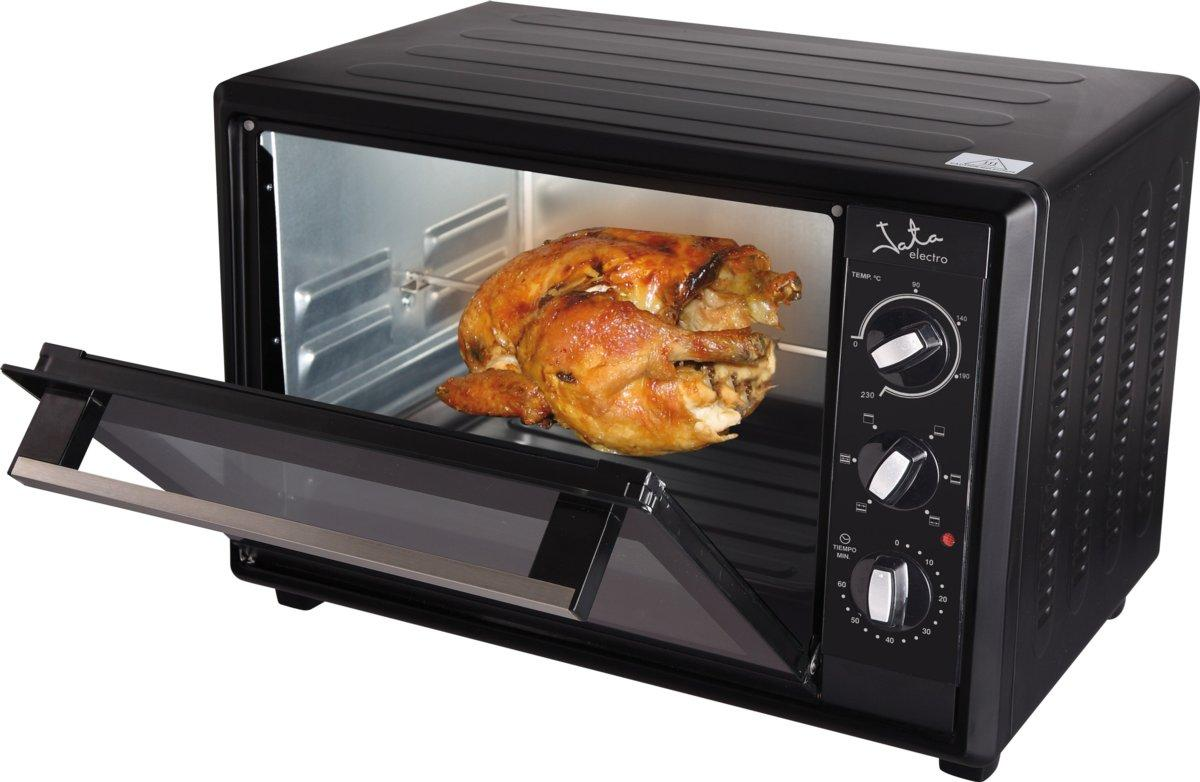 Mini horno - Jata HN535A Potencia 1500W, Capacidad 35L, Temporizador de 60min, Termostato regulable