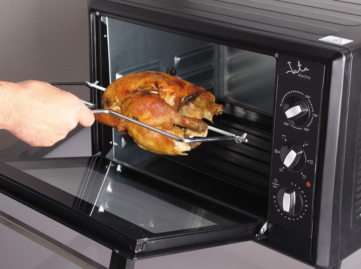 Mini horno - Jata HN535A Potencia 1500W, Capacidad 35L, Temporizador de 60min, Termostato regulable
