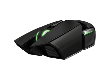 Ratón gaming - Razer Ouroboros, sensor láser 4G de 8200 DPI, inalámbrico, negro