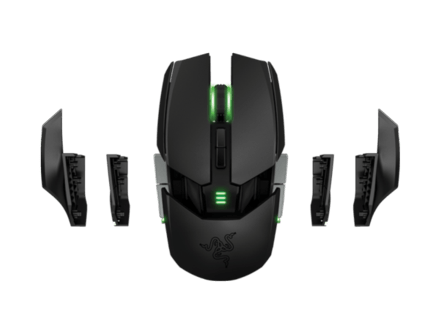 Ratón gaming - Razer Ouroboros, sensor láser 4G de 8200 DPI, inalámbrico, negro
