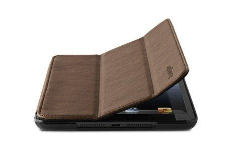 Funda para iPad mini - Kensington, con función soporte, piel, color marrón