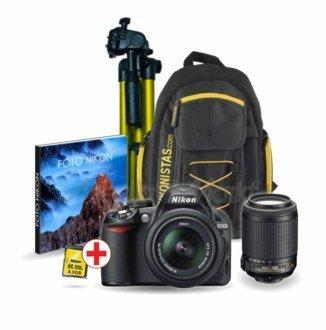 Kit Nikon D3200 + 18-55 mm + 55-200 mm VR