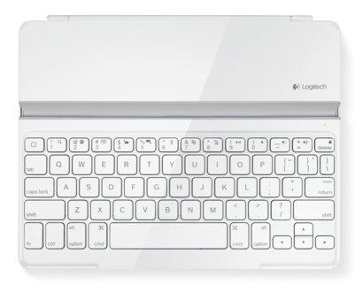 Funda con teclado y función soporte para iPad - Logitech Keyboard Case Ultrathin, en blanco
