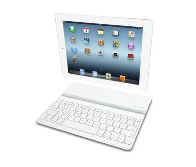 Funda con teclado y función soporte para iPad - Logitech Keyboard Case Ultrathin, en blanco