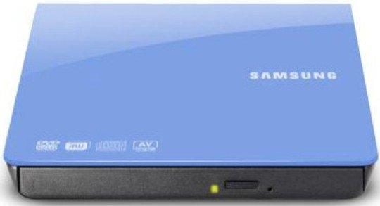 Grabadora DVD - Samsung SE-208DB/TSLS, externa, conexión USB, de color azul
