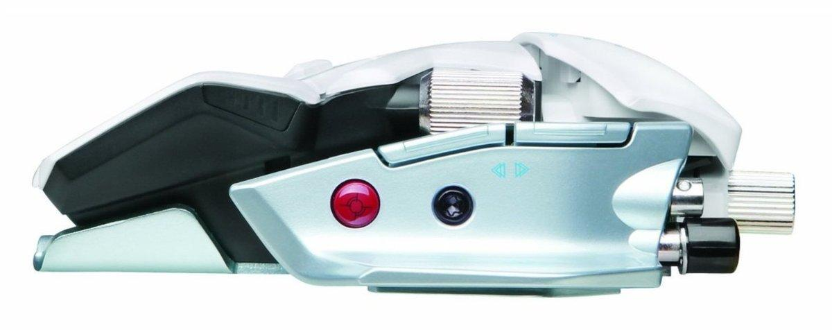 Ratón gaming - Mad Catz Cyborg R.A.T. 9, inalámbrico, 6400 DPI, 2,4 GHz, color blanco