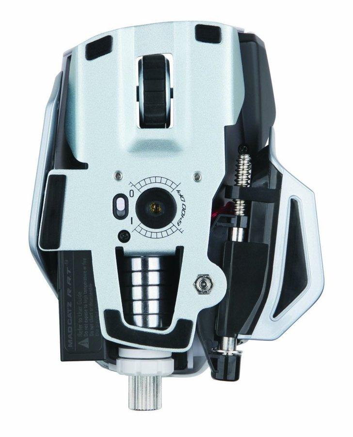 Ratón gaming - Mad Catz Cyborg R.A.T. 9, inalámbrico, 6400 DPI, 2,4 GHz, color blanco