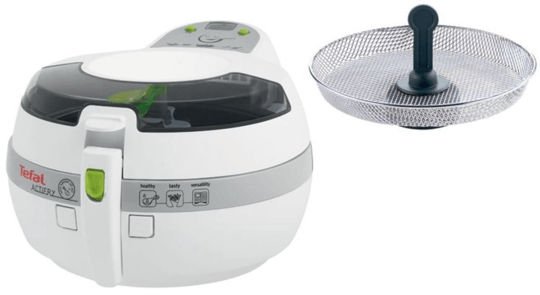 Freidora de aire - Tefal ACTIFRY SNACKING FZ707020 Capacidad de hasta 1kg de alimentos, Desmontable,
