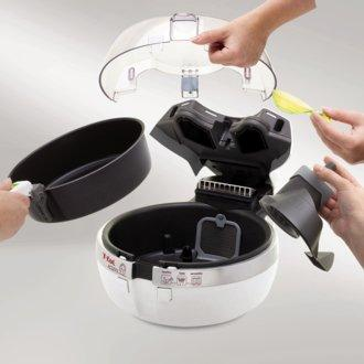 Freidora de aire - Tefal ACTIFRY SNACKING FZ707020 Capacidad de hasta 1kg de alimentos, Desmontable,