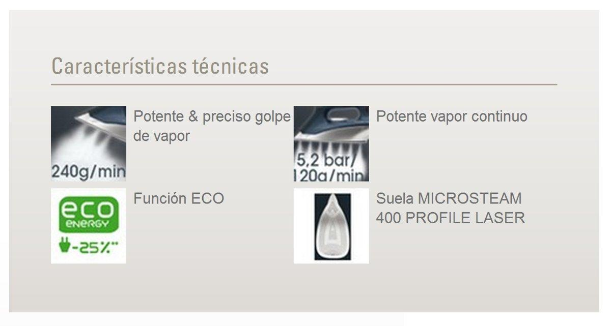 Centro de planchado - Rowenta DG8560 2400W, Autonomía ilimitada, Depósito de 1,4L