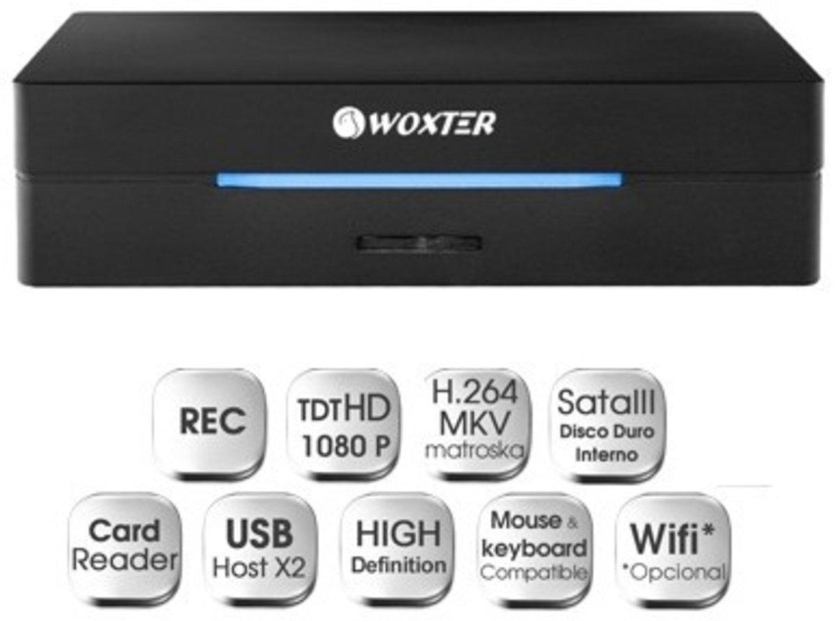 Disco duro multimedia 1TB - Woxter i-cube 2800, TDT full HD 1080p, reproductor MKV y función REC
