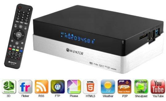 Disco duro multimedia de 3TB - Woxter iCube 3900, Doble sintonizador TDT, Ethernet