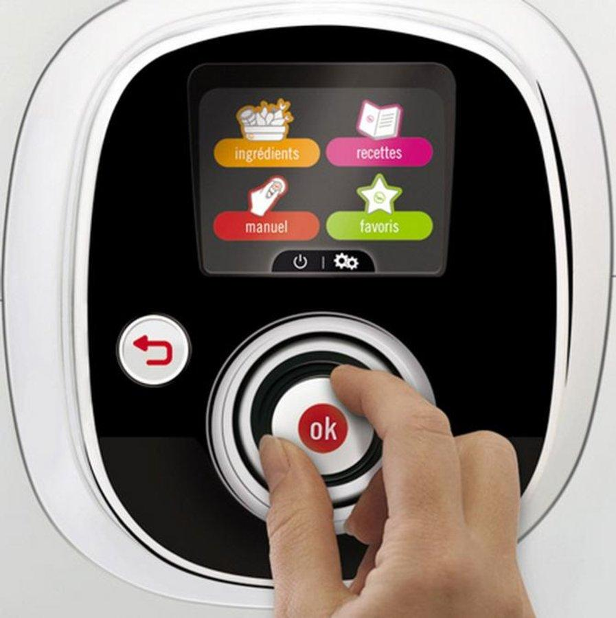Robot de cocina - Moulinex CE701120 COOKEO Capacidad 6 litros, Potencia 1200W, 50 recetas