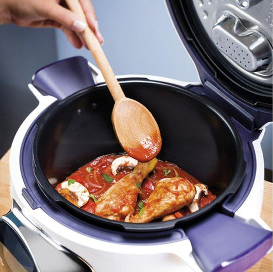 Robot de cocina - Moulinex CE701120 COOKEO Capacidad 6 litros, Potencia 1200W, 50 recetas