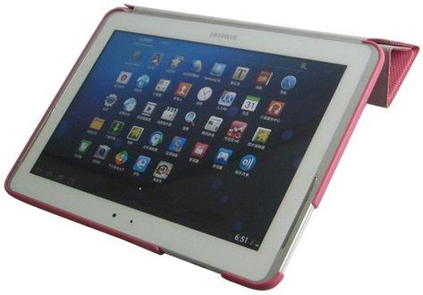 Funda para Galaxy Tab 2 10.1 o BQ Edison - Siver HT Fullcase Grip, con función de soporte y en