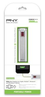 Batería externa - PNY PowerPack, 2600mAh, indicador de carga