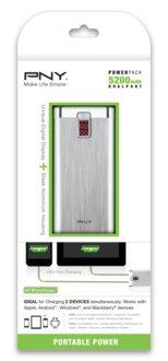 Batería externa - PNY PowerPack, 5200mAh, indicador de carga