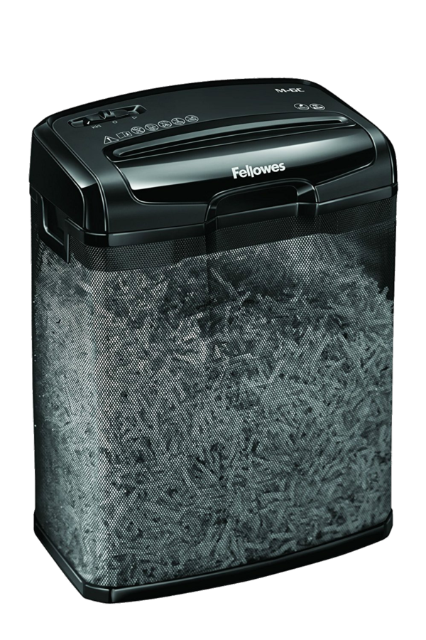 Destructora de papel - Fellowes M-6C, corte en partículas, 13L, Negro