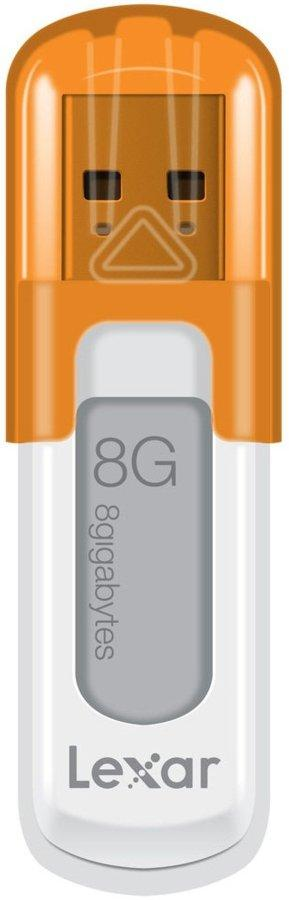 Pendrive de 8Gb - Lexar JumpDrive V10, USB 2.0, con tapa, en color naranja y blanco