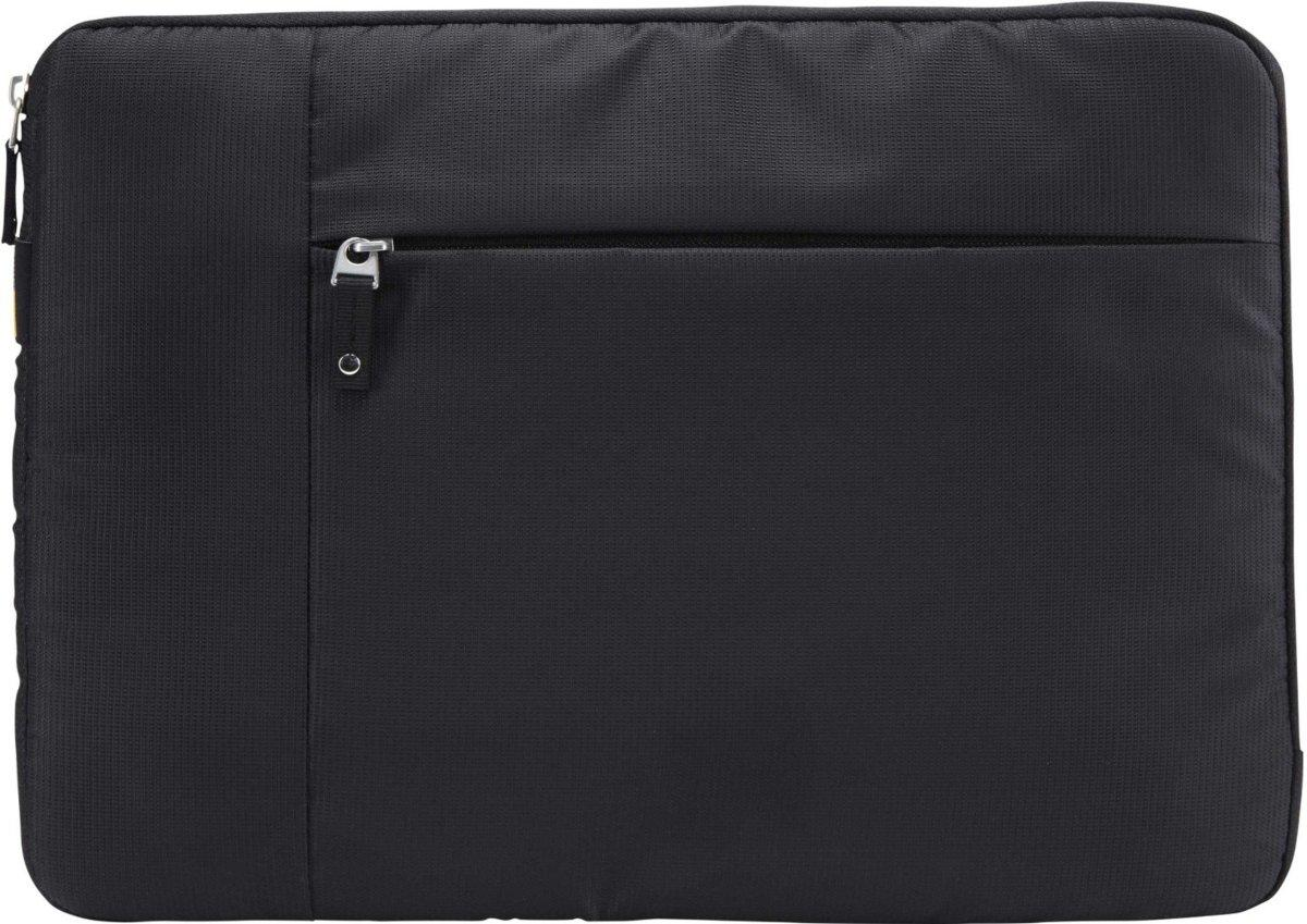 Funda para MacBook Air o Pro de 13" - Case Logic, bolsillo exterior con cremallera y en color negro