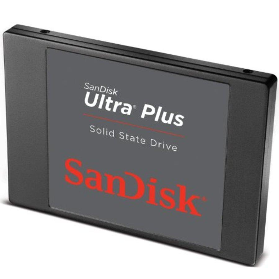 Disco duro SSD de 128Gb - Sandisk Ultra Plus, 2,5 pulgadas, SATA III, color negro