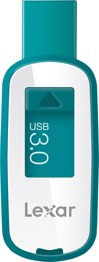 Pendrive de 16Gb - Lexar S23 JumpDrive, USB 3.0, retráctil, color verde azulado