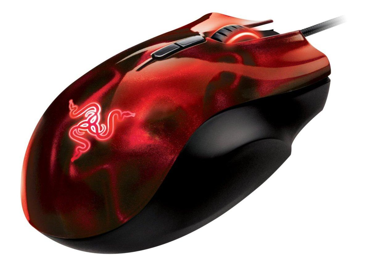 Ratón para gaming - Razer Naga Hex, láser, negro y rojo, 5600 dpi, cable USB, 11 botones