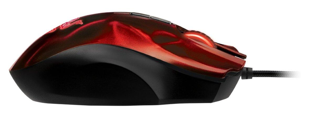 Ratón para gaming - Razer Naga Hex, láser, negro y rojo, 5600 dpi, cable USB, 11 botones