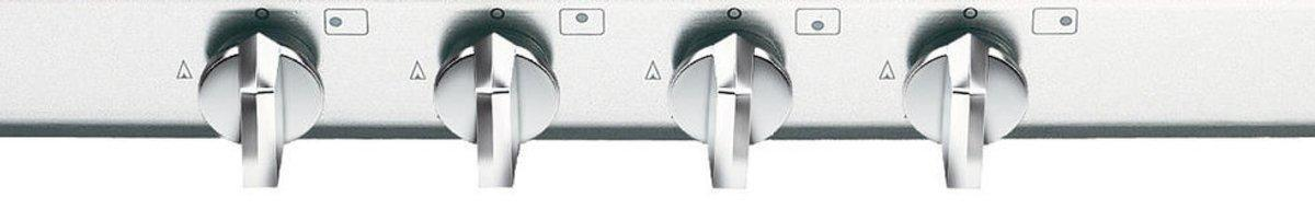 Encimera - Smeg SR60GHS GAS NATURAL, 4 quemadores, Inox, Quemador ultrarrápido