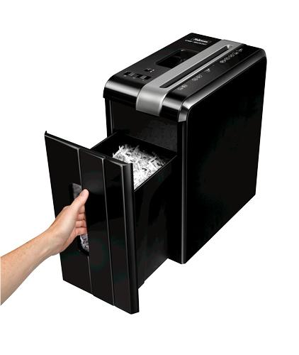 Destructora de papel - Fellowes DS-500C, Nivel de seguridad P-4, Corte en partículas, Negro