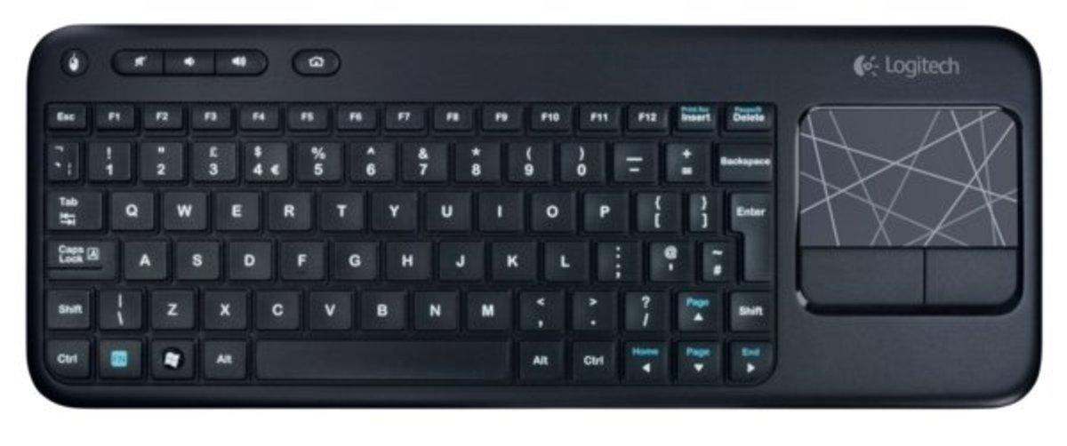Teclado Inalámbrico - Logitech Wireless Touch Keyboard K400 color negro, extrafino, diseño