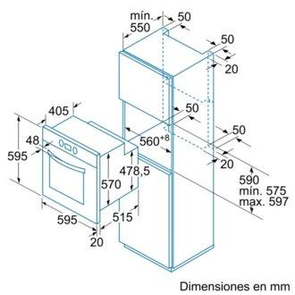 Horno - Balay 3HB556XPE Pirolítico, Inox, Multifunción